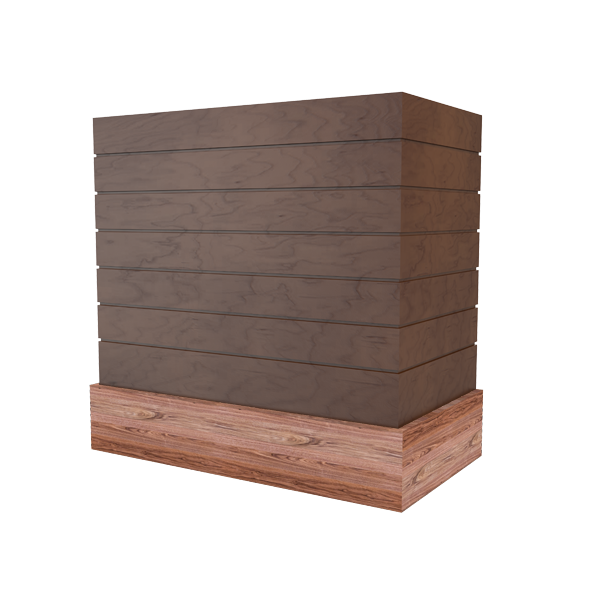 Box With Shiplap & Wood Band