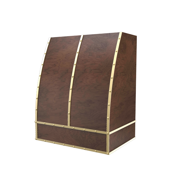 Scooped With Brass Strapping & Buttons