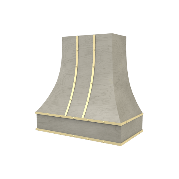 Curved With Brass Strapping & Buttons