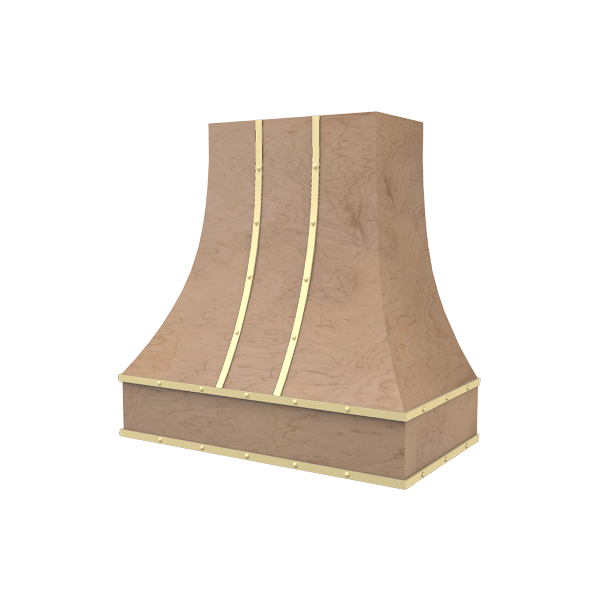 Curved With Brass Strapping & Buttons