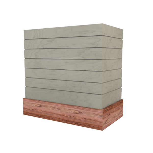 Box With Shiplap & Wood Band