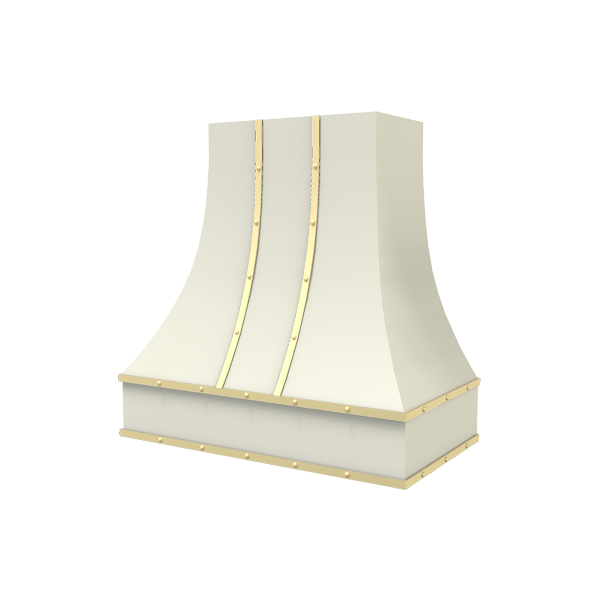 Curved With Brass Strapping & Buttons