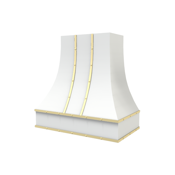 Curved With Brass Strapping & Buttons