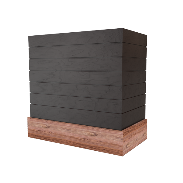 Box With Shiplap & Wood Band