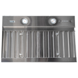   36" Width wood hood on sale