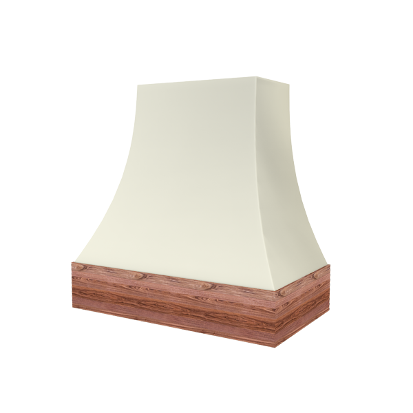 Raw / Unfinished Curved 30" Width x 30" Height wood hood on sale
