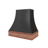 Raw / Unfinished Curved 30" Width x 30" Height wood hood on sale