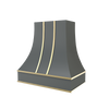 Curved With Brass Strapping