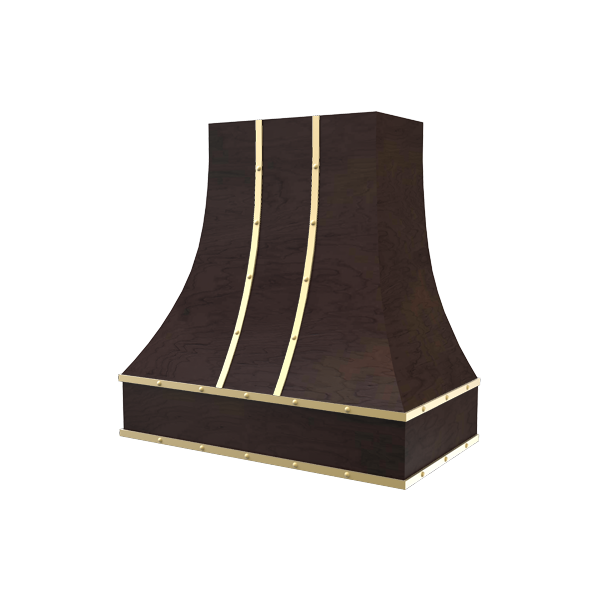 Curved With Brass Strapping & Buttons
