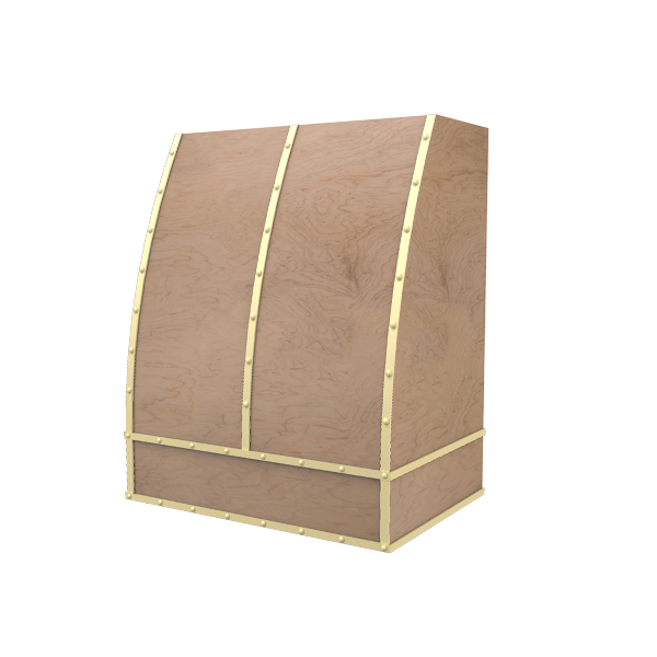 Scooped With Brass Strapping & Buttons