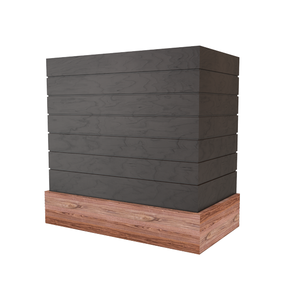 Box With Shiplap & Wood Band