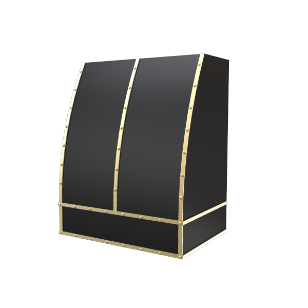 Scooped With Brass Strapping & Buttons