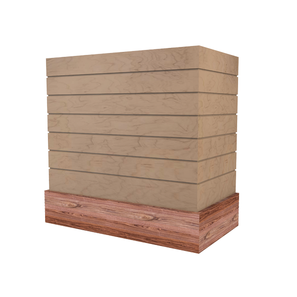Box With Shiplap & Wood Band