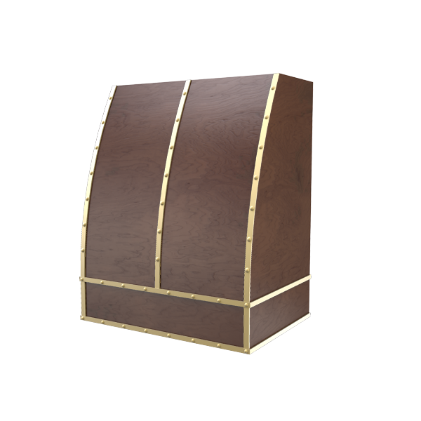 Scooped With Brass Strapping & Buttons