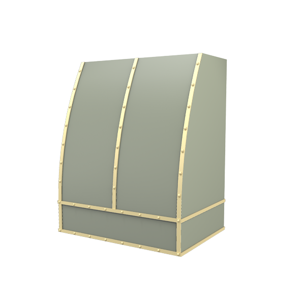 Scooped With Brass Strapping & Buttons