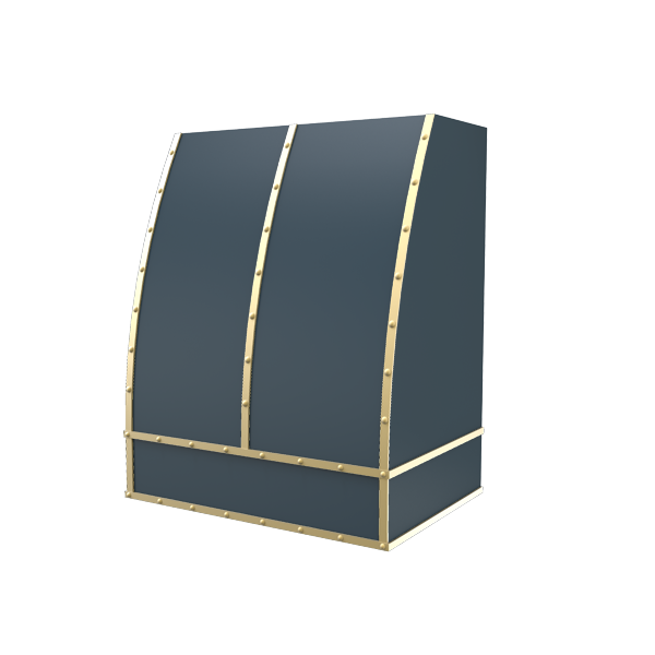 Scooped With Brass Strapping & Buttons