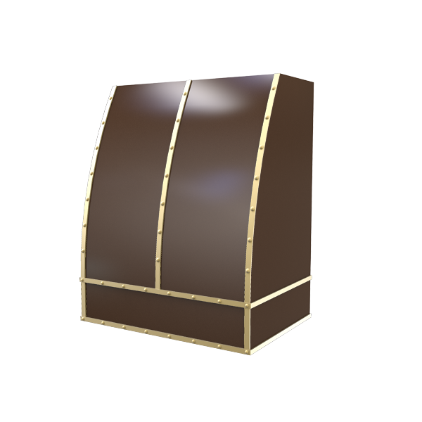 Scooped With Brass Strapping & Buttons