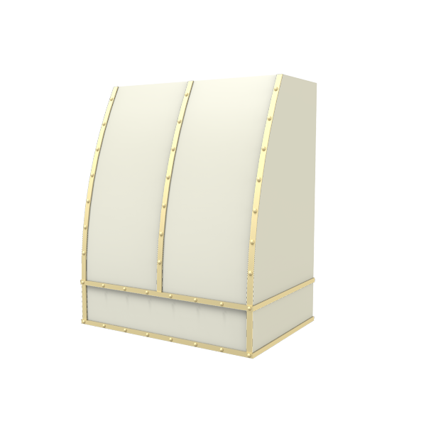 Scooped With Brass Strapping & Buttons