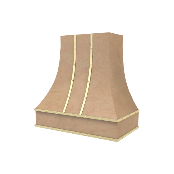 Curved With Brass Strapping & Buttons