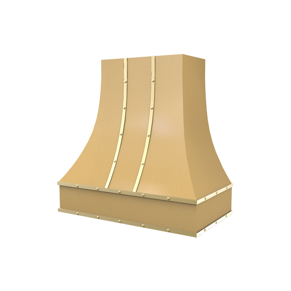 Curved With Brass Strapping & Buttons
