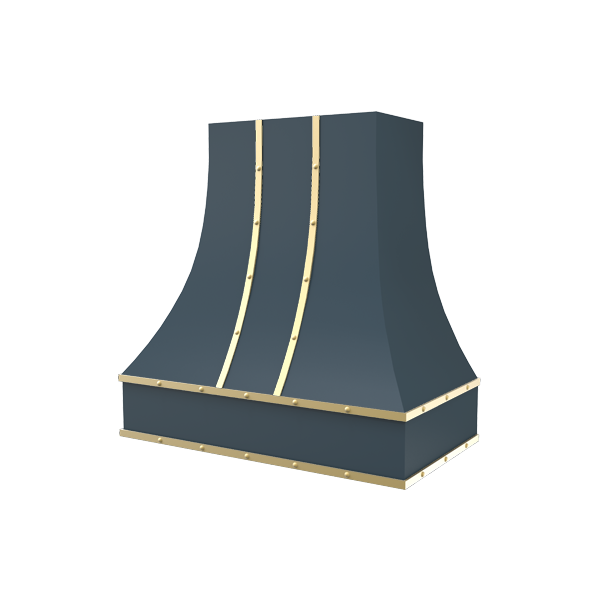 Curved With Brass Strapping & Buttons