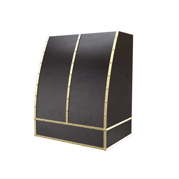 Scooped With Brass Strapping & Buttons