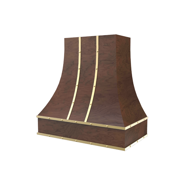 Curved With Brass Strapping & Buttons