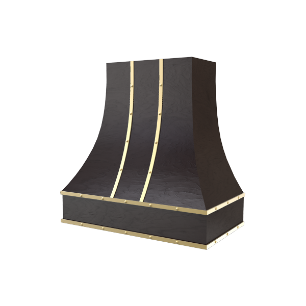 Curved With Brass Strapping & Buttons