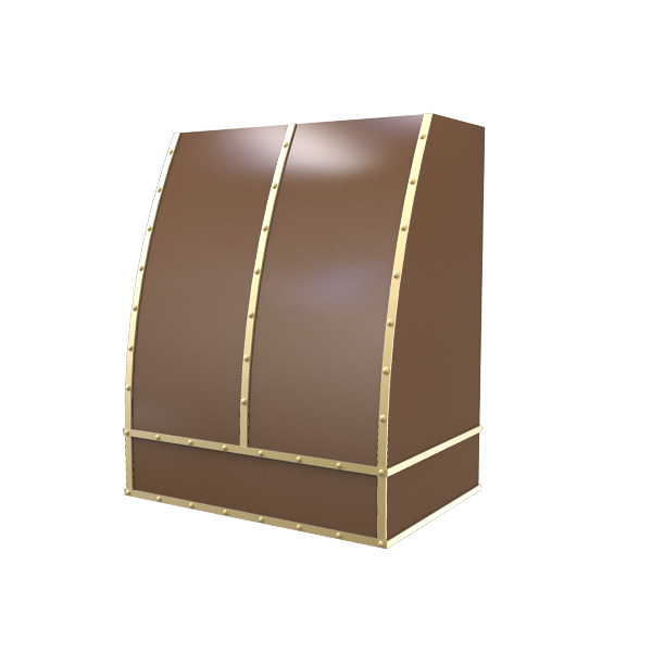 Scooped With Brass Strapping & Buttons