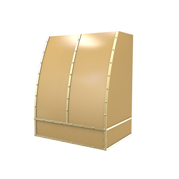 Scooped With Brass Strapping & Buttons