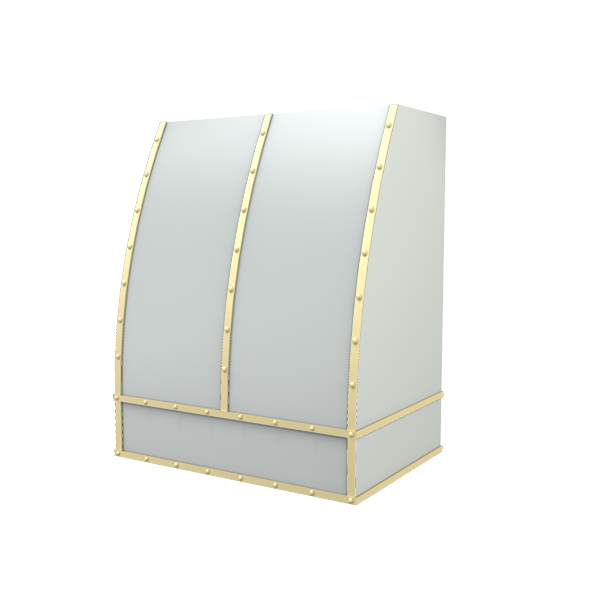 Scooped With Brass Strapping & Buttons
