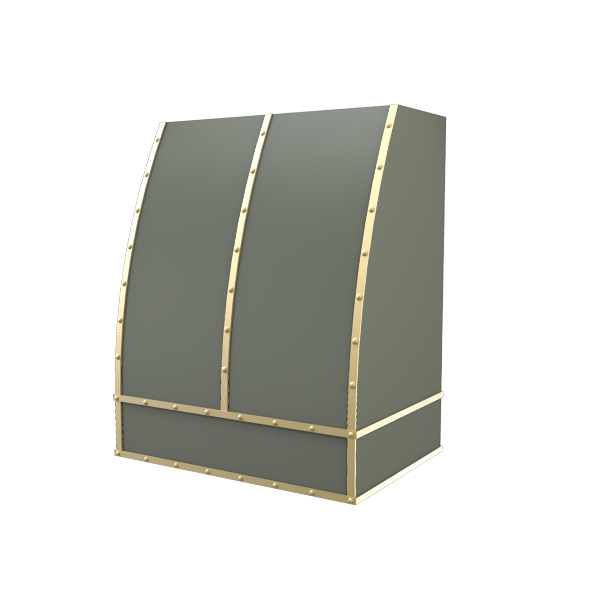 Scooped With Brass Strapping & Buttons