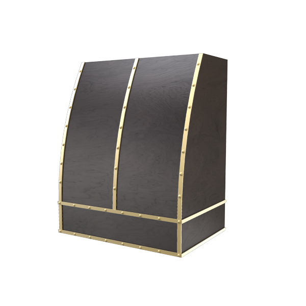 Scooped With Brass Strapping & Buttons