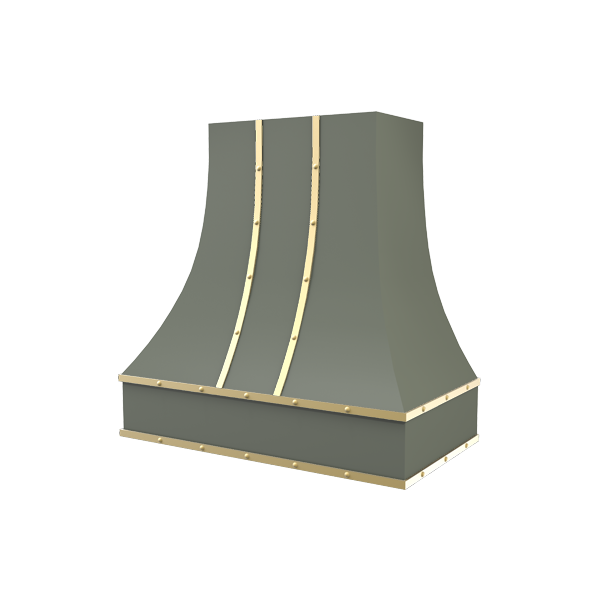 Curved With Brass Strapping & Buttons