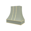 Curved With Brass Strapping & Buttons